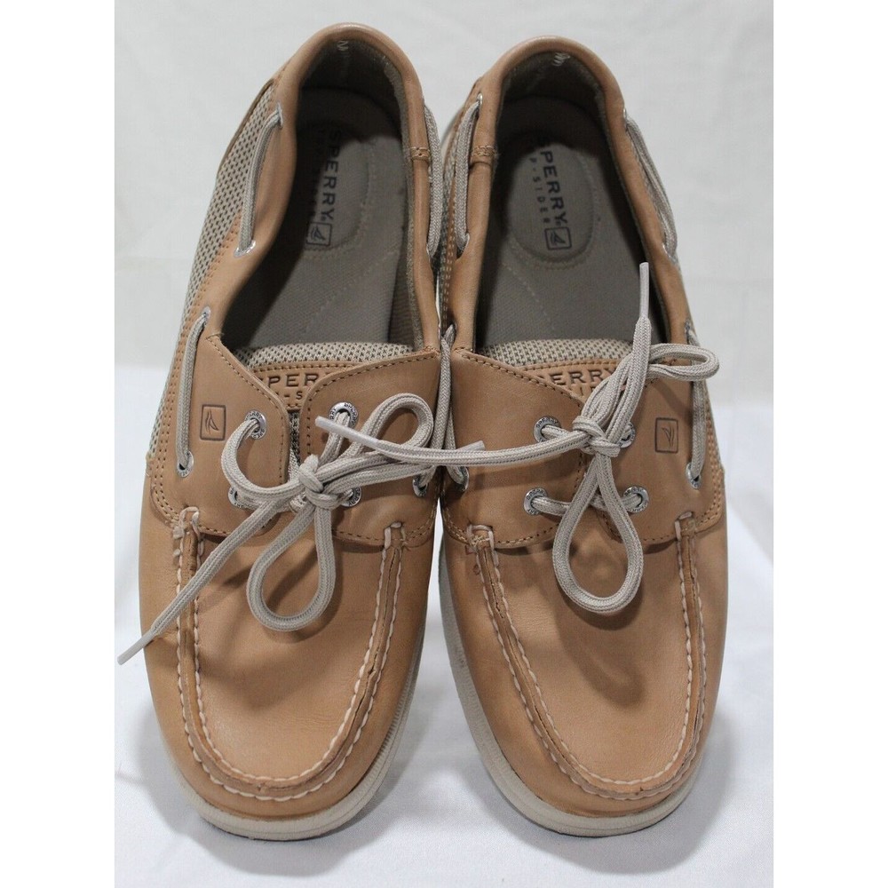 Sperry Top Sider Women's Tan Leather Boat Shoe Intrepid 2 Eye #9774829 - 9.5M